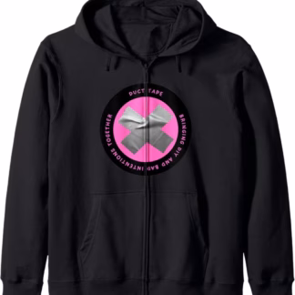 Duct Tape Zip Hoodie (Unisex, Mens and Womens)