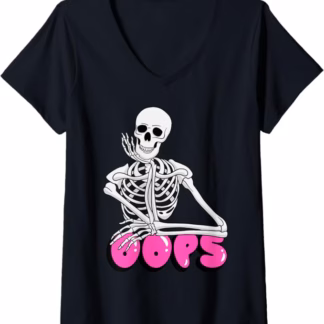 “Oops, I’m Fine” V-Neck Double-Sided T-Shirt (Womens)